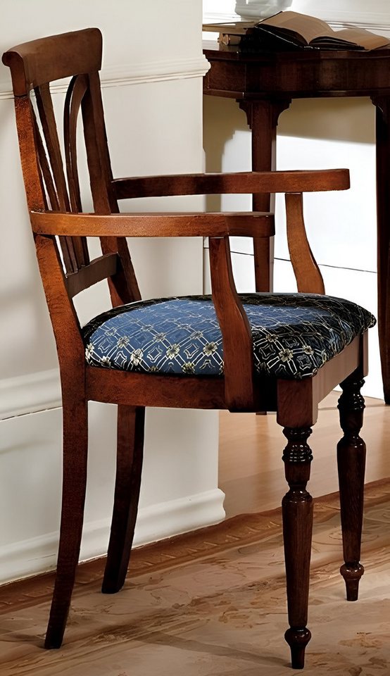 Xlmoebel Armlehnstuhl Hochwertiger brauner Holz-Lehnstuhl Wohnzimmermöbel Neu, Hergestellt in Europa von Xlmoebel