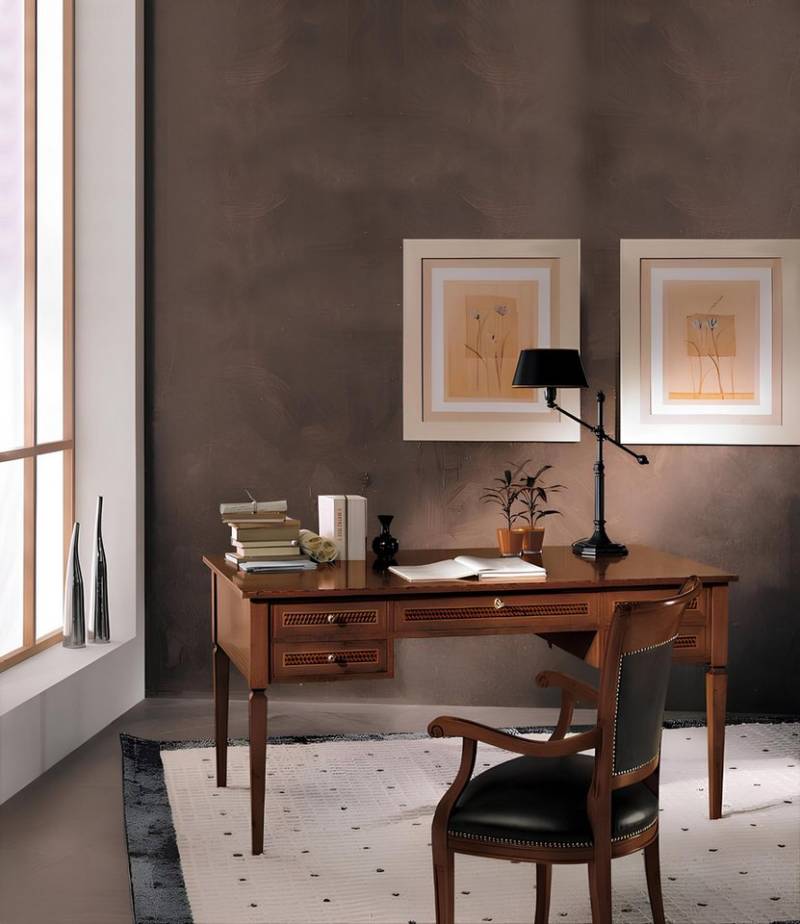 Xlmoebel Armlehnstuhl Neues Set aus einem Stuhl mit Polsterung aus Holz, Leder und Stoff, Hergestellt in Europa Xlmoebel Armlehnstuhl Neues Set aus einem Stuhl mit Polsterung aus Holz, Leder und Stoff, Hergestellt in Europa von Xlmoebel