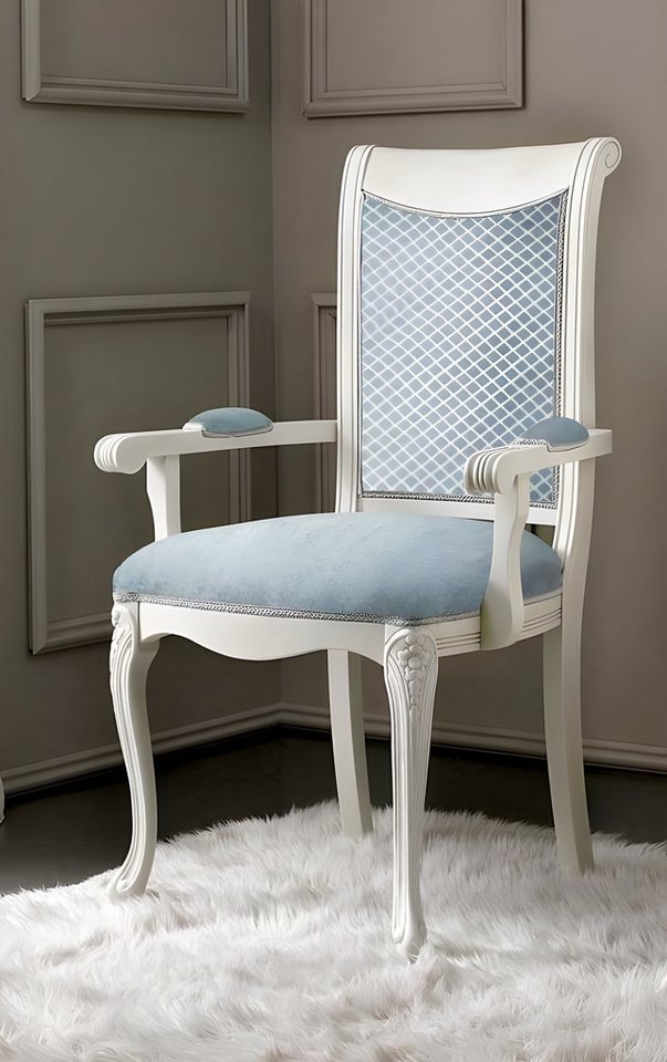 Xlmoebel Stuhl Weiß Esszimmerstuhl Luxus Küchenstuhl Holz Möbel (1 St), Hergestellt in Europa von Xlmoebel