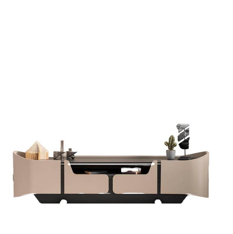 Xlmoebel TV-Board Moderne TV-Möbel aus Holz in Beige für das Wohnzimmer - TV-Lowboard (RTV Lowboard), Hergestellt in Europa von Xlmoebel