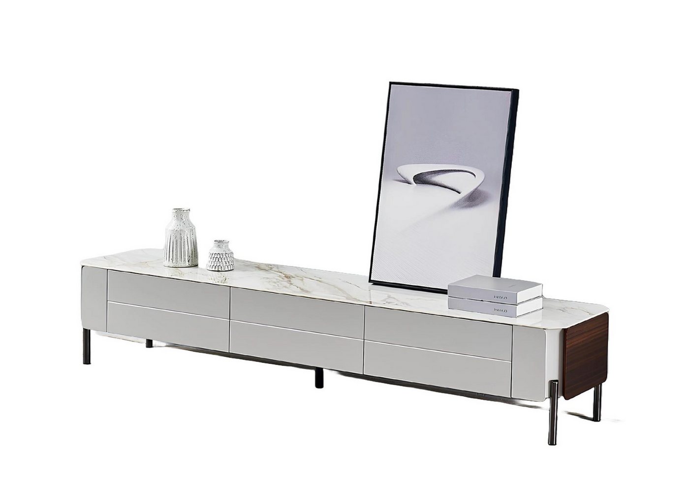 Xlmoebel TV-Board Moderne weiße Wohnzimmermöbel aus Holz - TV-Ständer Lowboard Sideboard (1 St., RTV Lowboard), Hergestellt in Europa von Xlmoebel
