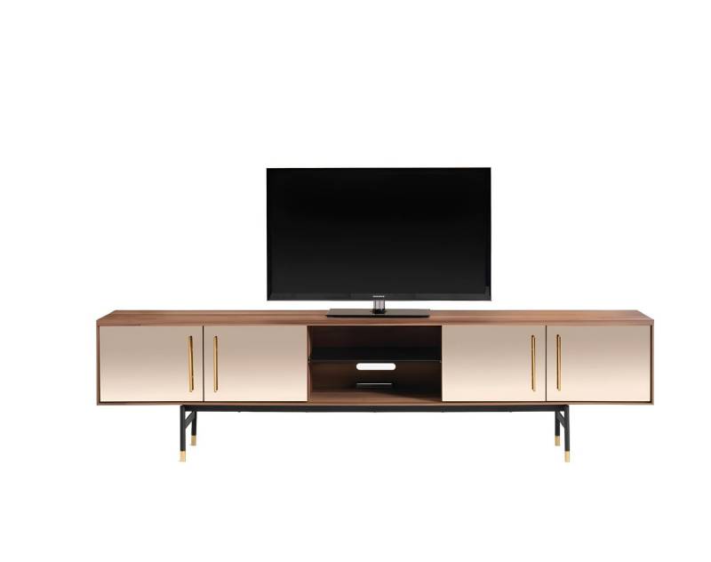 Xlmoebel TV-Board TV-Möbel Luxus Design in Braun aus Holz 260cm - Lowboard Regal (Lowboard), Hergestellt in Europa von Xlmoebel