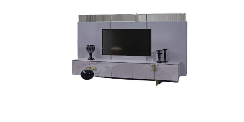 Xlmoebel TV-Board TV-Unterschrank in modernem Rosa-Holz-Design für das Wohnzimmer (2 St., RTV), Hergestellt in Europa von Xlmoebel