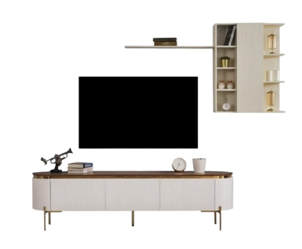 Xlmoebel TV-Board Wohnzimmermöbel-Set mit TV-Unterschrank und Wandschrank (2tlg.Wohnzimmer Set (TV Lowboard+Wandschrank), Hergestellt in Europa von Xlmoebel