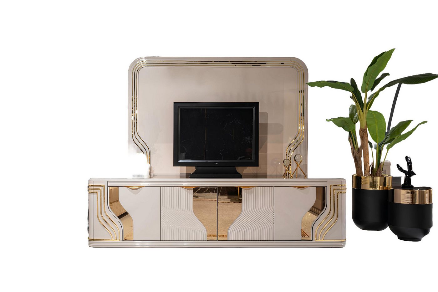 Xlmoebel TV-Schrank Modernes TV-Möbel aus Holz für das Wohnzimmer im Designstil (TV Ständer) Hergestellt in Europa von Xlmoebel