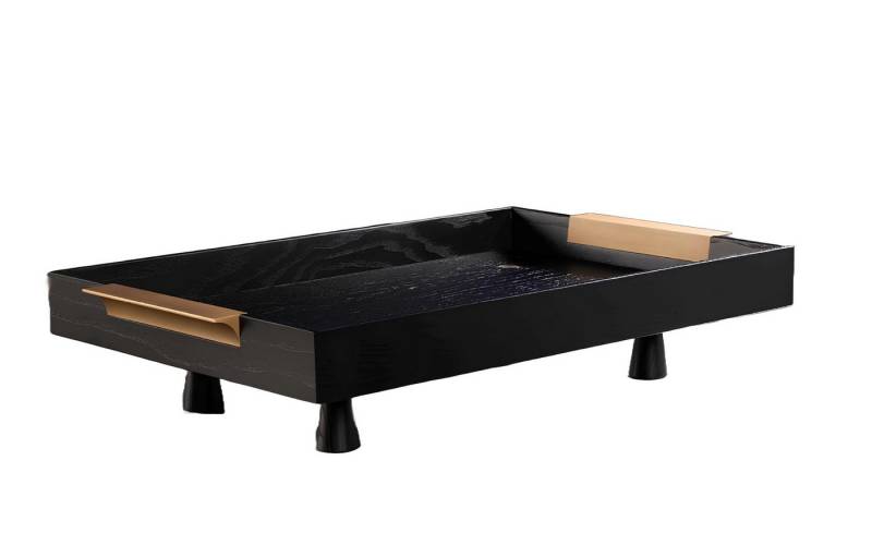 Xlmoebel Teelichthalter mit Tablett Neue braune Farbe Holzhaus Dekoration & Küchenutensilien Servier (1 St., Tablett), Hergestellt in Europa von Xlmoebel