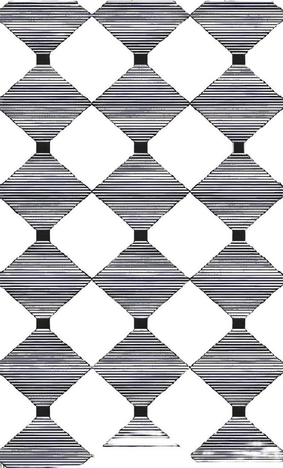 Xlmoebel Teppich Designer Teppich mit Schwarz Geometrischem 3D Effekt, Höhe: 230 mm, Hergestellt in Europa Xlmoebel Teppich Designer Teppich mit Schwarz Geometrischem 3D Effekt, Höhe: 230 mm, Hergestellt in Europa von Xlmoebel