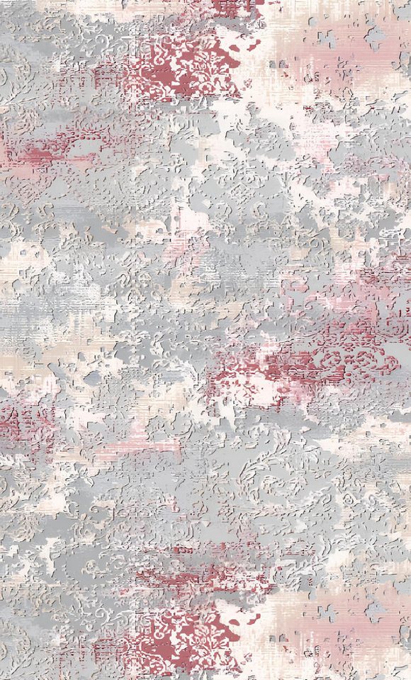 Xlmoebel Teppich Moderner Wohnzimmerteppich Rosa Blau mit Farbverlauf, Höhe: 290 mm, Hergestellt in Europa von Xlmoebel