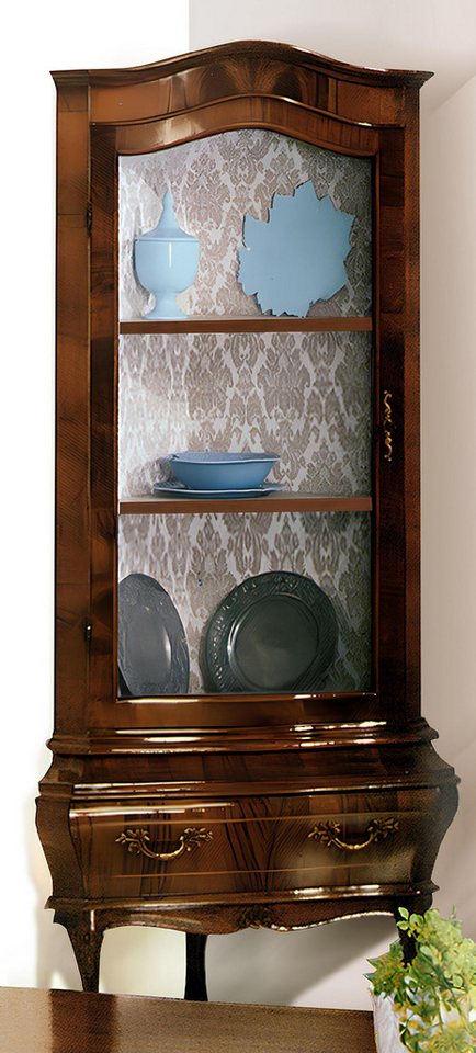 Xlmoebel Vitrine Designer Glas Eckvitrine im Rokoko-Stil (Vitrine) Hergestellt in Europa von Xlmoebel