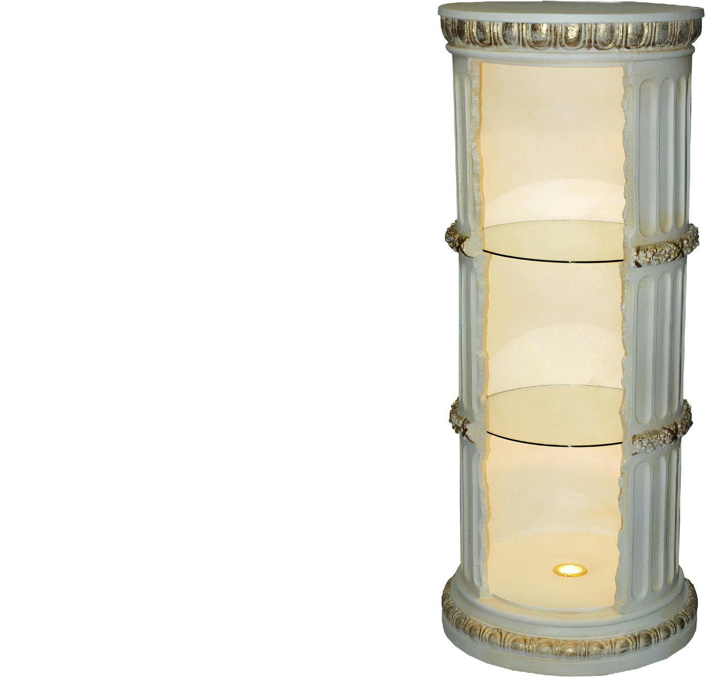 Xlmoebel Vitrine Glasvitrine Barregal mit Amphorenvase Bodenvase Säulenschrank (Vitrine Bar Kunststoff 142,5 cm Höhe) Hergestellt in Europa von Xlmoebel