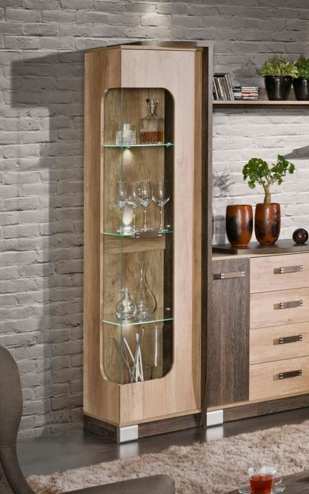 Xlmoebel Vitrine Glasvitrine Schrank aus Holz für das Wohnzimmer (Vitrine) Hergestellt in Europa von Xlmoebel