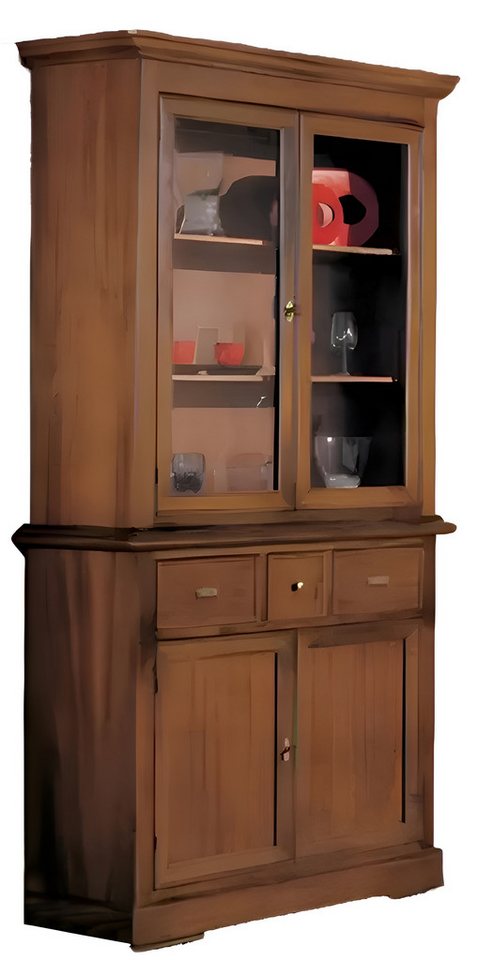 Xlmoebel Vitrine Italienische Möbel Schrank Ensemble Vitrinen Glasvitrine Anrichte (1-St., Vitrine) Hergestellt in Europa von Xlmoebel