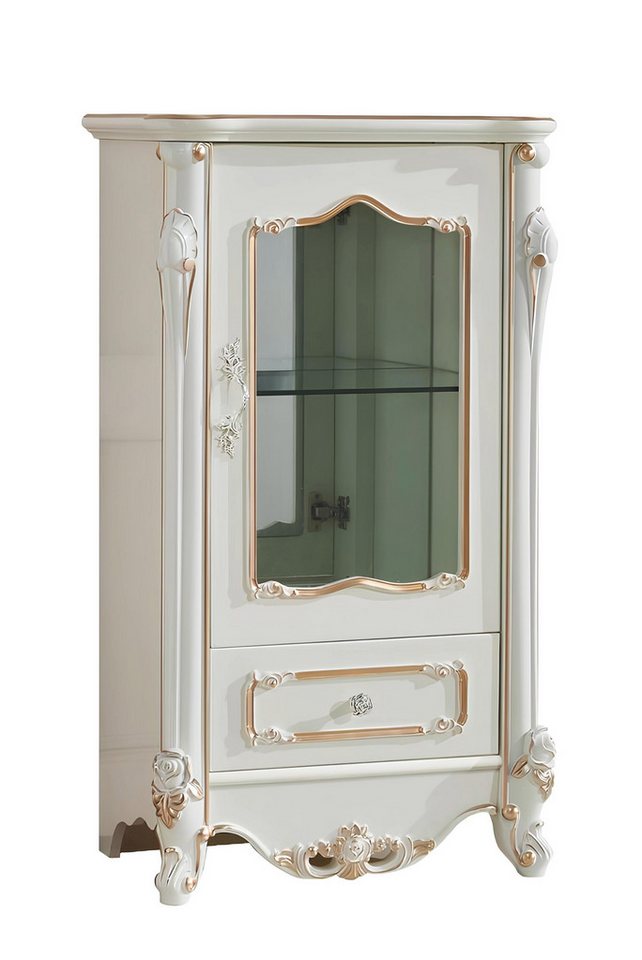 Xlmoebel Glasvitrine Luxuriöser weißer Glaskasten Wohnzimmerschrank (Vitrine) Hergestellt in Europa von Xlmoebel