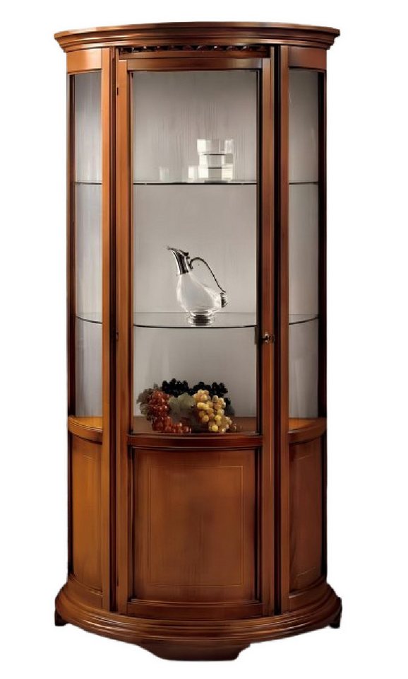Xlmoebel Vitrine Luxuriöses braunes Glas-Sideboard mit klassischem italienischem (1-St., Vitrine) Hergestellt in Europa von Xlmoebel