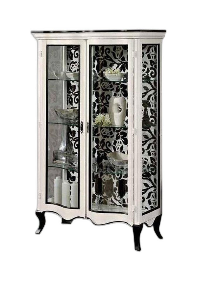 Xlmoebel Vitrine Luxus Holz Vitrine Anrichte Design Schränke Weiß Italienische Möbel (1-St) Hergestellt in Europa von Xlmoebel