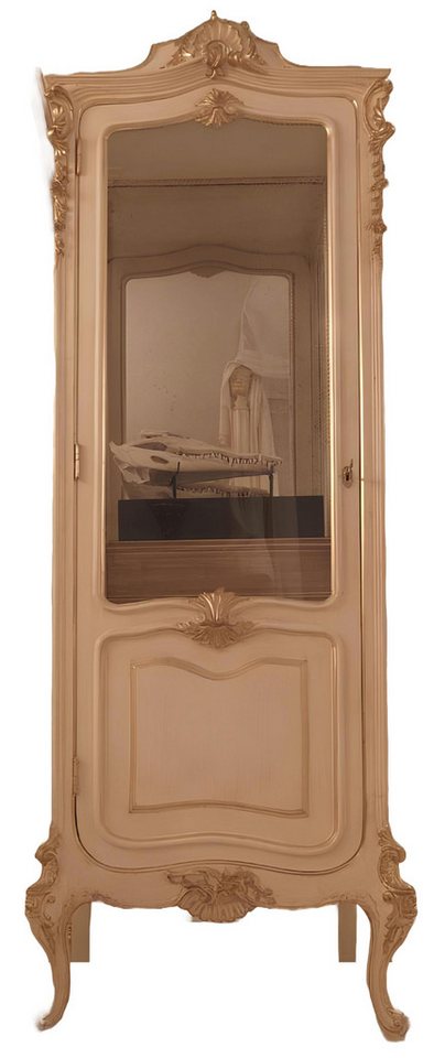 Xlmoebel Vitrine Massiver Holz-Glas-Vitrinenschrank aus Echtholz für das Wohnzimmer (1-St., Vitrine) Hergestellt in Europa von Xlmoebel