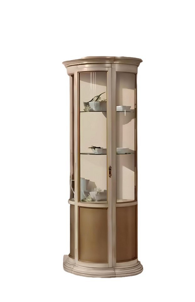 Xlmoebel Vitrine Neu Italienische Möbel Vitrine Anrichte aus Echtholz für das Esszimmer (1-St., Vitrine) Hergestellt in Europa von Xlmoebel