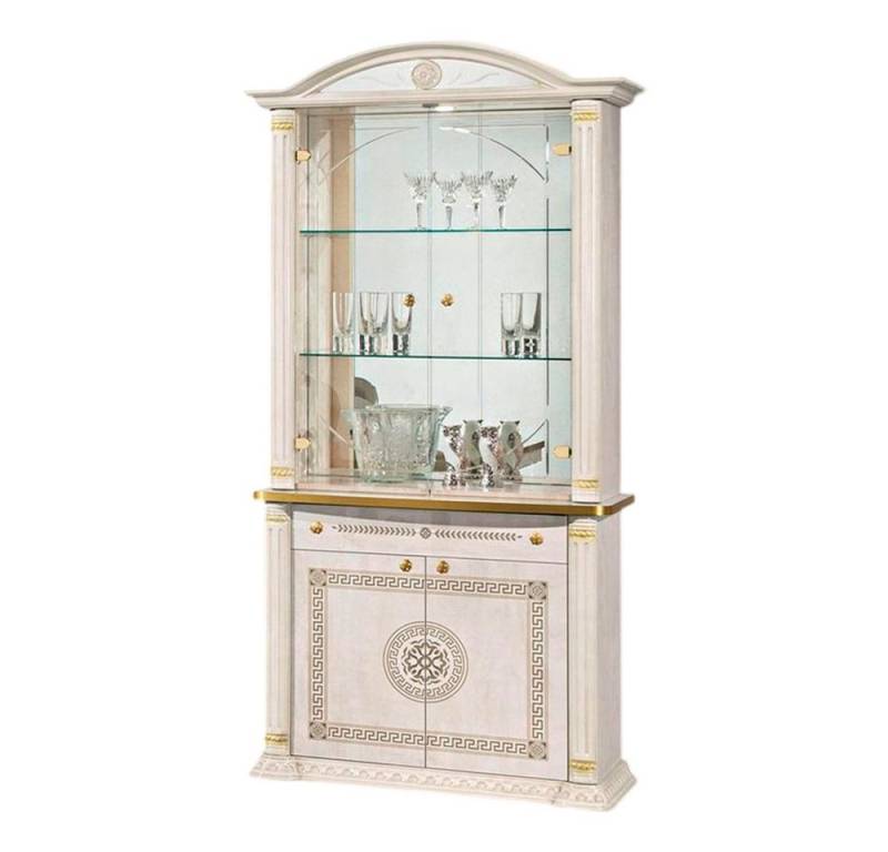 Xlmoebel Vitrine Neue Möbel: Barock Wandvitrine aus Holz für Hausbar Glasvitrine (Vitrine) Hergestellt in Europa von Xlmoebel