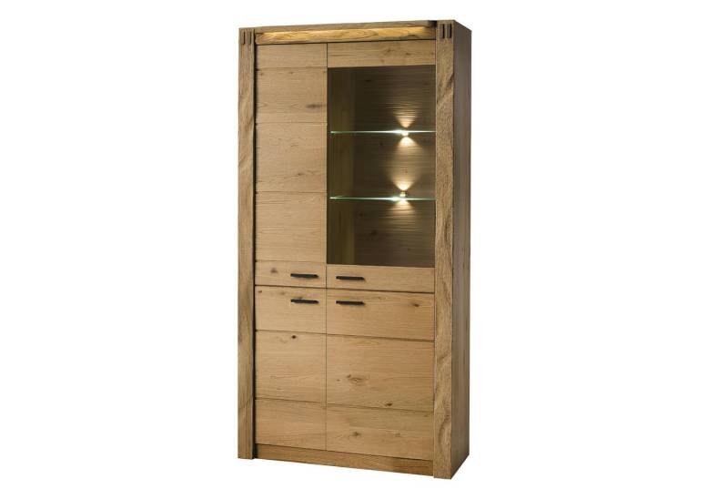 Xlmoebel Vitrine Neue Wohnzimmer-Glasvitrine mit Regal und Holzschrank (Vitrine) Hergestellt in Europa von Xlmoebel