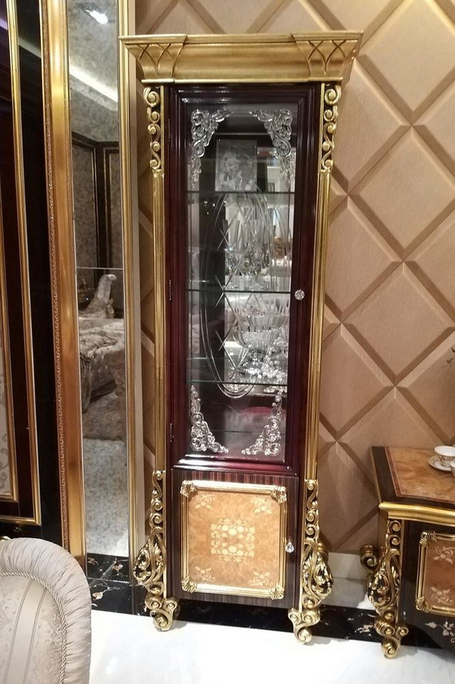 Xlmoebel Vitrine Neuer Barock-Rokoko-Design-Vitrinenschrank für das Wohnzimmer (Vitrine) Hergestellt in Europa von Xlmoebel