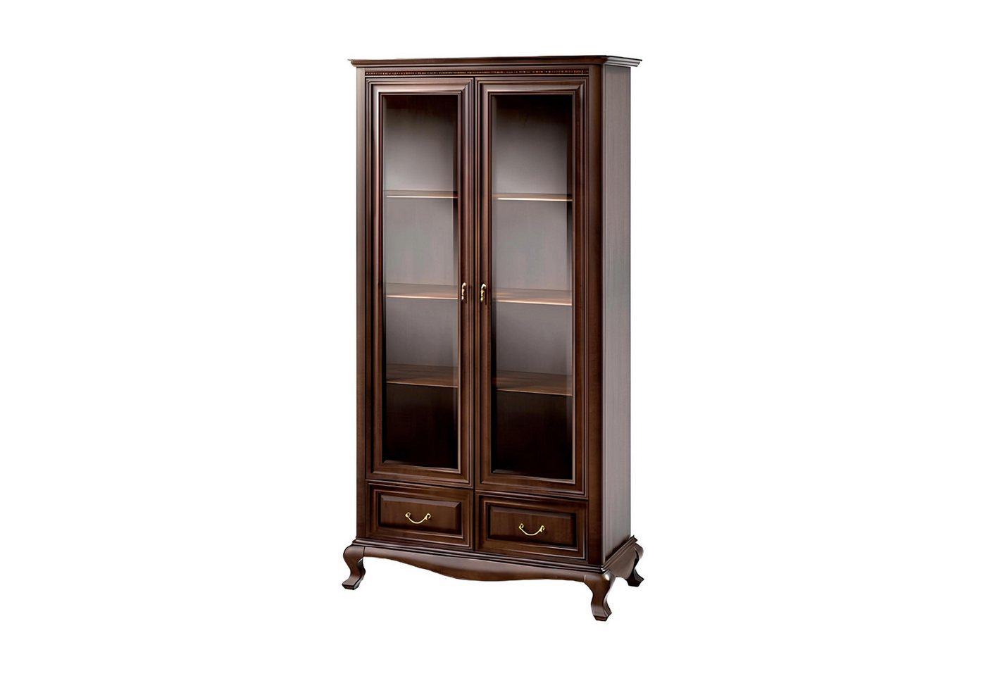 Xlmoebel Vitrine Neuer Vitrinenschrank mit Glas für das Wohnzimmer - klassischer (Klassische Vitrine Vitrinenschrank Vitrinen - Model V-W2 Vitrine) Hergestellt in Europa von Xlmoebel