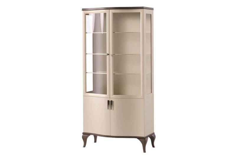 Xlmoebel Vitrine Neuer eleganter Holz-Glasschrank mit zwei Türen und luxuriösem Design (Vitrine) Hergestellt in Europa von Xlmoebel