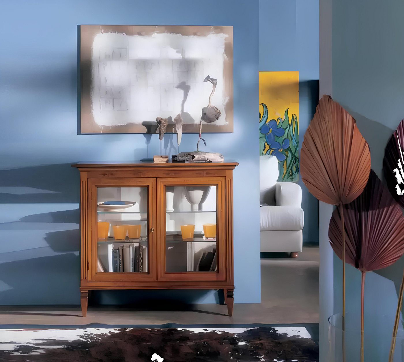 Xlmoebel Vitrine Schauvitrine Schrank Designer Einrichtung Möbel Klassiker Anrichte (Vitrine) Hergestellt in Europa von Xlmoebel