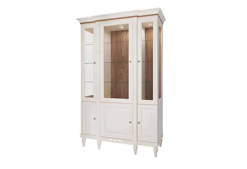 Xlmoebel Vitrine Traditionelle Glasvitrine Schrank Kommoden Bücherschrank Bücherregal (Model Florenz FL-W3) Hergestellt in Europa von Xlmoebel
