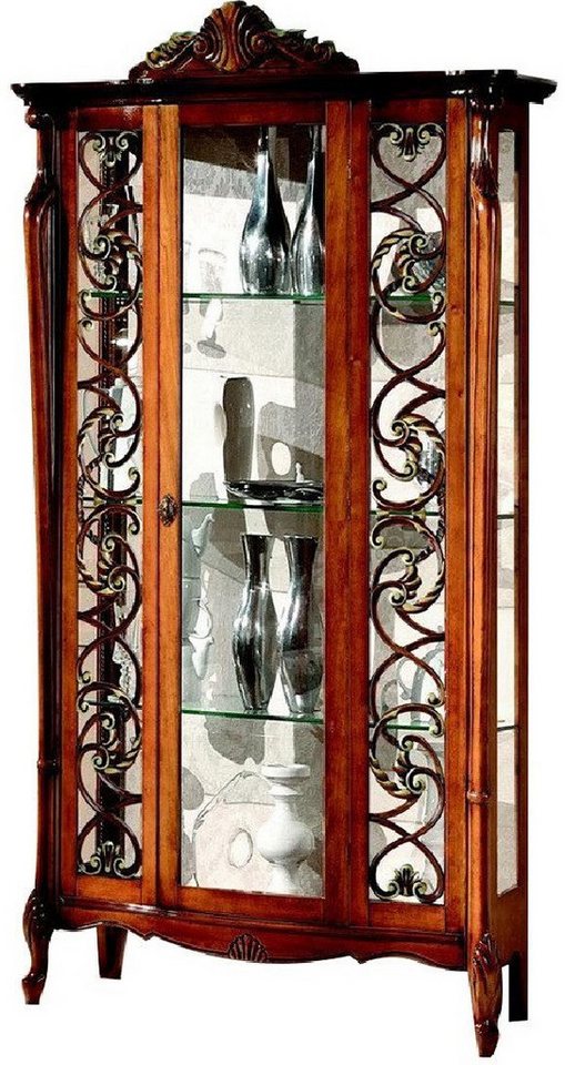 Xlmoebel Vitrine Traditionelle Vitrine Schrank Gestaltung Möbel Regal Glasvitrine (Vitrine-5456) Hergestellt in Italy von Xlmoebel