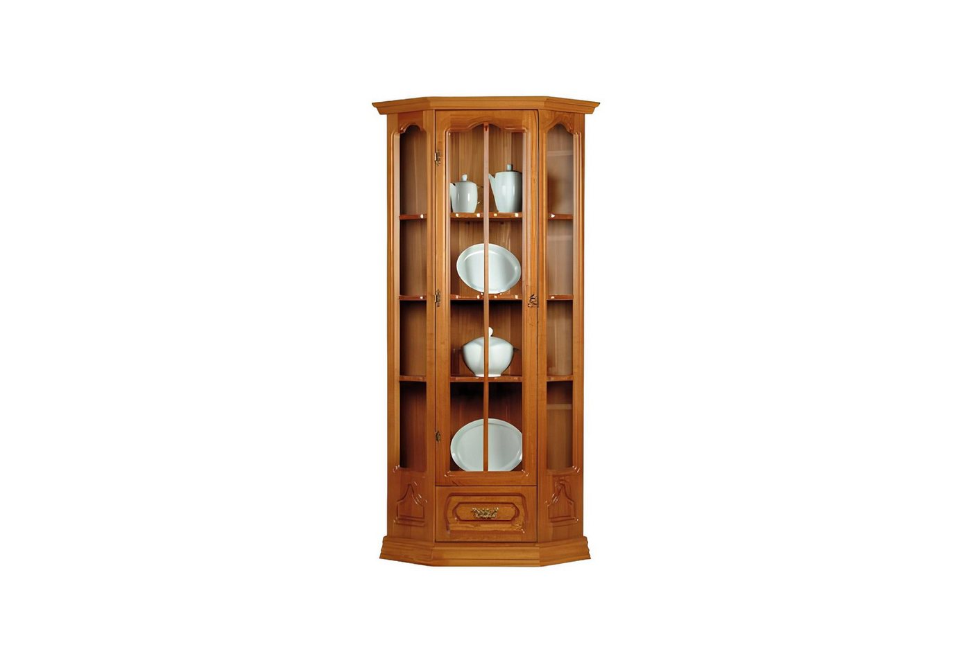 Xlmoebel Vitrine Traditioneller Schrank Buffet Vitrine Kommode Glasvitrine (Vitrine 4062292181047) Hergestellt in Europa von Xlmoebel