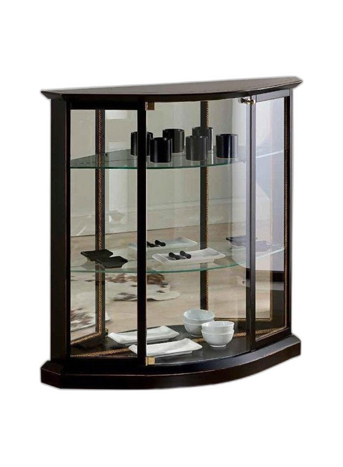 Xlmoebel Vitrine Vitrine Schwarz Glasschrank Design Klassische Schrank Hergestellt In Italy von Xlmoebel