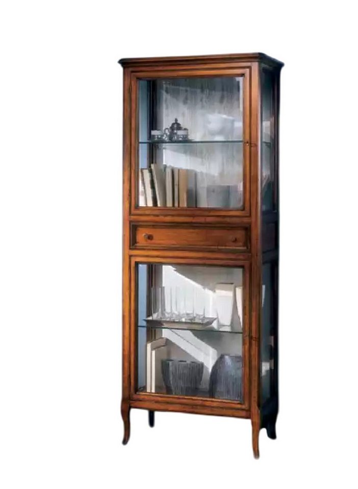 Xlmoebel Vitrine Wohnzimmermöbel Set mit Glasvitrine, Schrank und Kommode aus Holz (1-St., Vitrine) Hergestellt in Europa von Xlmoebel