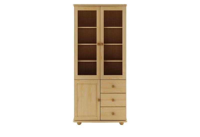 Xlmoebel Vitrine Wohnzimmermöbel Vitrine Anrichte aus Holz mit Glasfront und massiver (1-St., Vitrine) Hergestellt in Europa von Xlmoebel