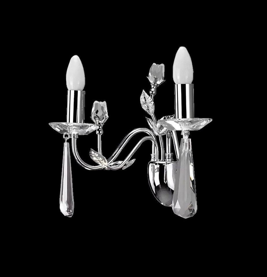 Xlmoebel Wandleuchte Wandlicht Wandbeleuchtung Kronleuchter Wand Kristallleuchten Silber, Keine Funktionen, Hergestellt in Europa von Xlmoebel