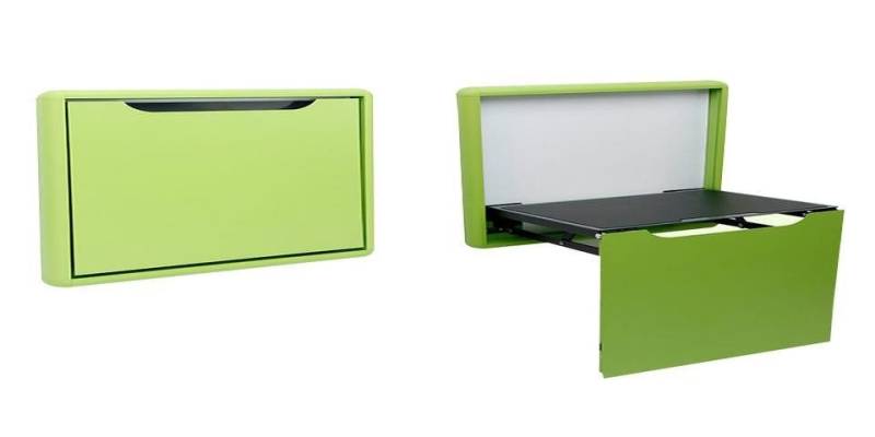 Xlmoebel Wandregaltisch Neue platzsparende Wandmöbel für das Büro: Tisch, Esstisch und Regale (Wandtisch), Hergestellt in Europa von Xlmoebel