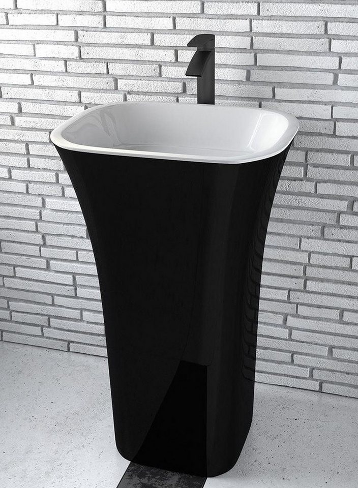 Xlmoebel Waschbecken Acryl Waschbecken Waschtisch Hochglanz Badmöbel (1-St., Waschbecken), Hergestellt in Europa von Xlmoebel