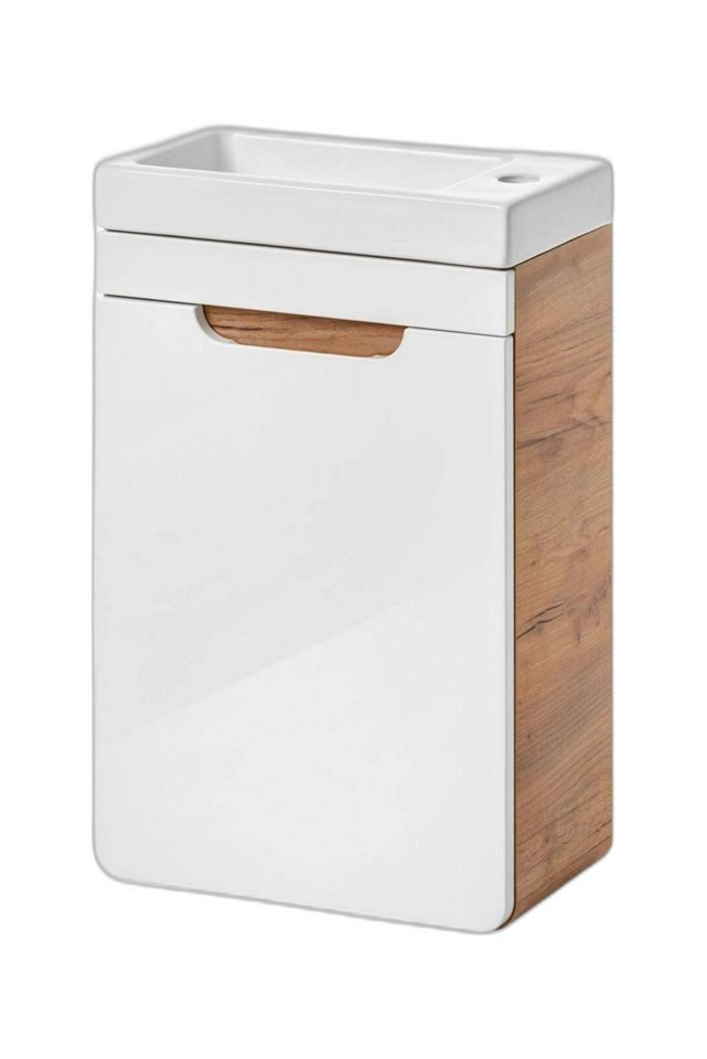 Xlmoebel Waschtisch Design Waschbecken Unterschrank Glanz 40cm Badezimmer Becken (1-St., Waschtisch), Hergestellt in Europa von Xlmoebel