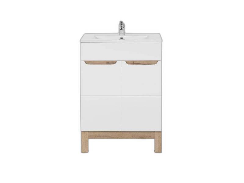 Xlmoebel Waschtisch Waschschüssel Waschplatz Badmöbel 60cm Keramik (1-St., Waschtisch), Hergestellt in Europa von Xlmoebel