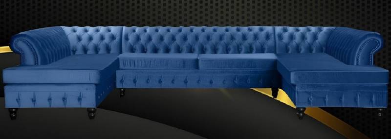 Xlmoebel Wohnlandschaft Chesterfield Wohnzimmer-Sitzgruppe Wohnlandschaft XXL Polster-Sofa, Hergestellt in Europa von Xlmoebel