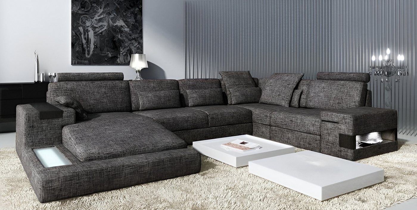 Xlmoebel Wohnlandschaft Großes Ledermöbel mit modernem Design für das Wohnzimmer, Hergestellt in Europa von Xlmoebel