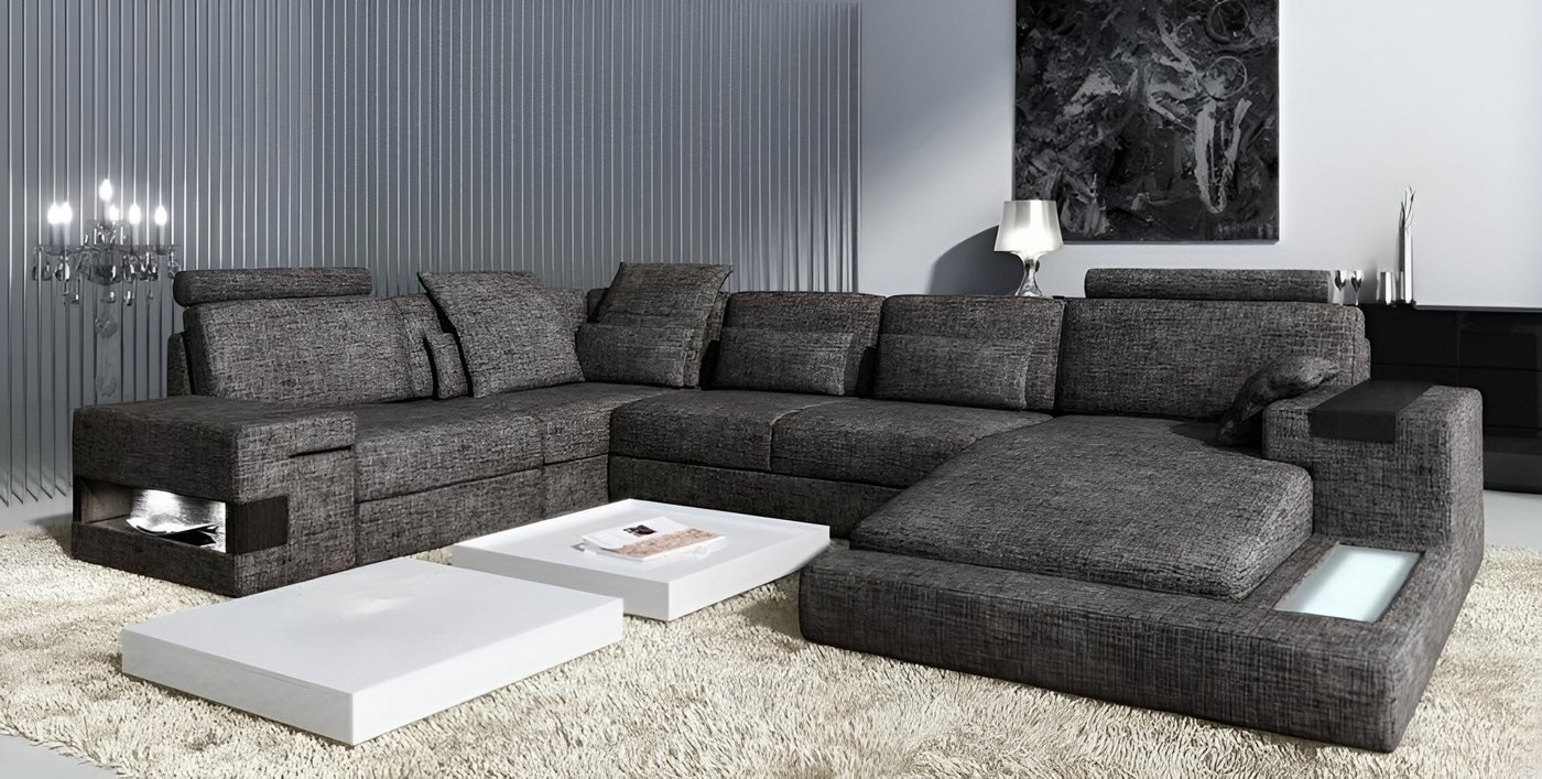 Xlmoebel Wohnlandschaft Großes Ledermöbel mit modernem Design für das Wohnzimmer, Hergestellt in Europa von Xlmoebel