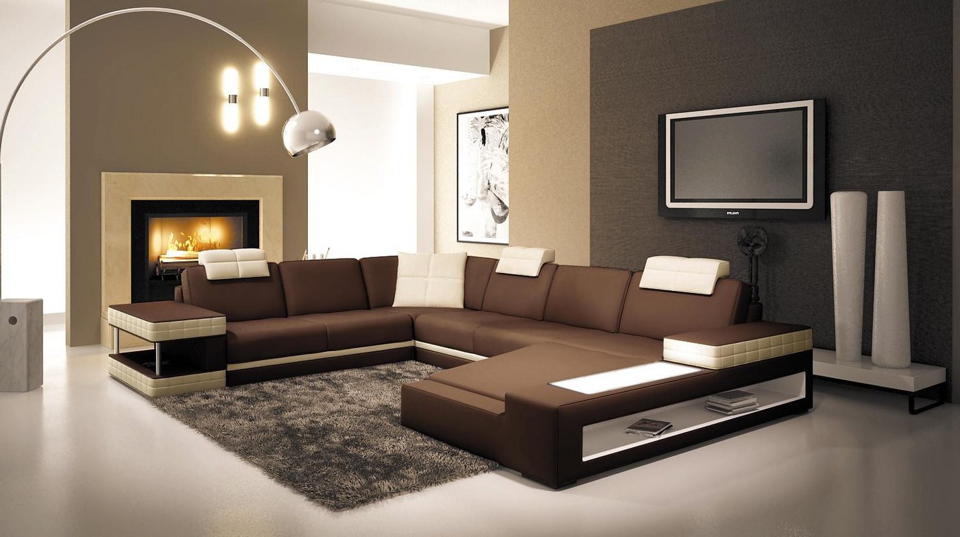 Xlmoebel Wohnlandschaft Großes XXL Ledersofa Couch Sitzpolster U-Form Set Sofas Leder, Hergestellt in Europa Xlmoebel Wohnlandschaft Großes XXL Ledersofa Couch Sitzpolster U-Form Set Sofas Leder, Hergestellt in Europa von Xlmoebel
