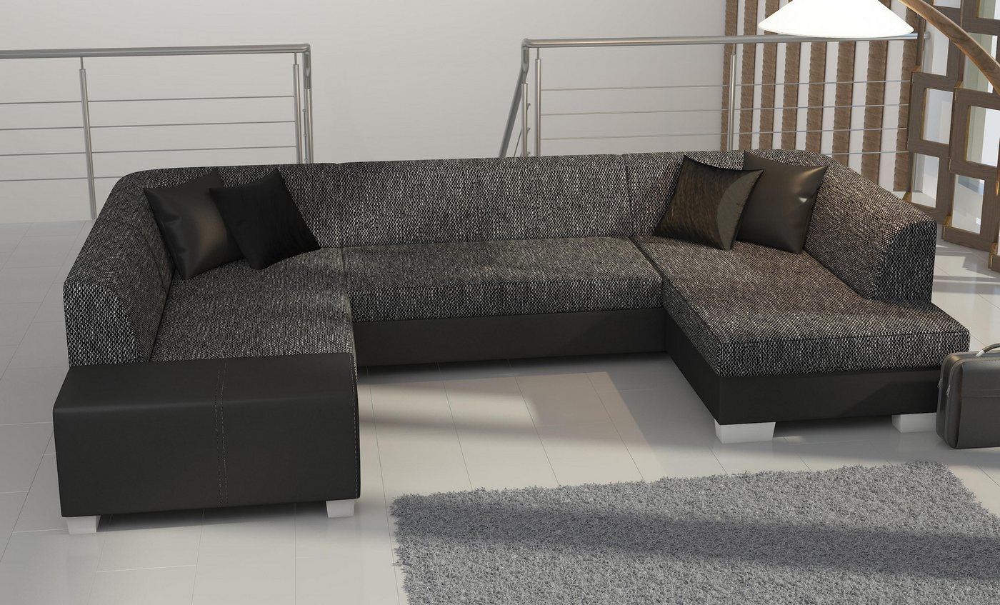 Xlmoebel Wohnlandschaft Großes XXL Schlafsofa – Polstergarnitur mit Bettfunktion & Komfort, Hergestellt in Europa von Xlmoebel