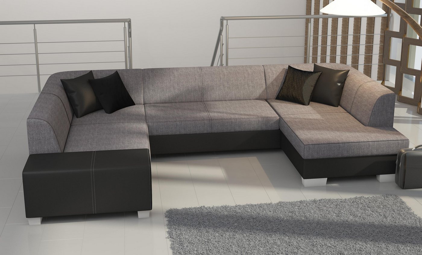 Xlmoebel Wohnlandschaft Großes XXL Schlafsofa – Polstergarnitur mit Bettfunktion & Komfort, Hergestellt in Europa von Xlmoebel