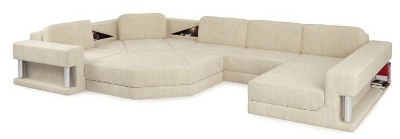 Xlmoebel Wohnlandschaft Leder Design Sofa U-Form Couch Polstermöbel Modern Stilvoll, Hergestellt in Europa von Xlmoebel
