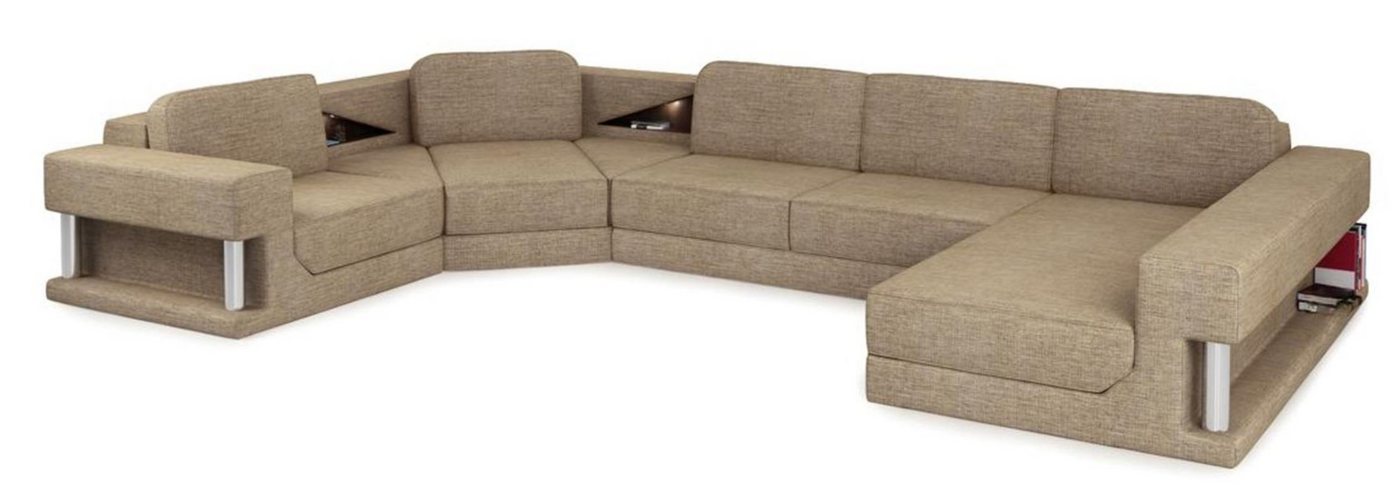 Xlmoebel Wohnlandschaft Leder Design Sofa U-Form Couch Polstermöbel Modern Stilvoll, Hergestellt in Europa von Xlmoebel