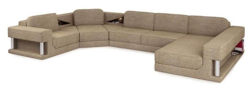 Xlmoebel Wohnlandschaft Leder Design Sofa U-Form Couch Polstermöbel Modern Stilvoll, Hergestellt in Europa von Xlmoebel
