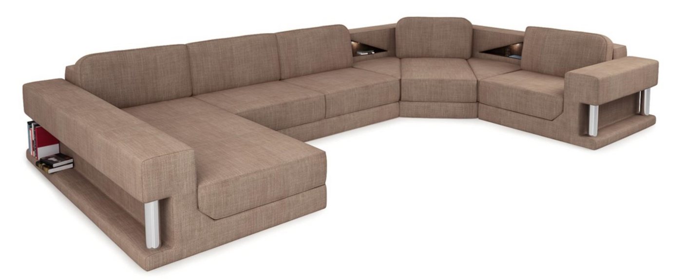 Xlmoebel Wohnlandschaft Leder Design Sofa U-Form Couch Polstermöbel Modern Stilvoll, Hergestellt in Europa von Xlmoebel