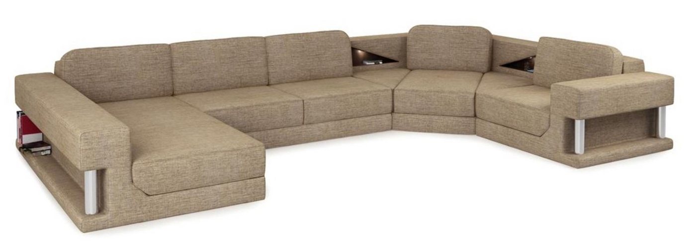 Xlmoebel Wohnlandschaft Leder Design Sofa U-Form Couch Polstermöbel Modern Stilvoll, Hergestellt in Europa von Xlmoebel