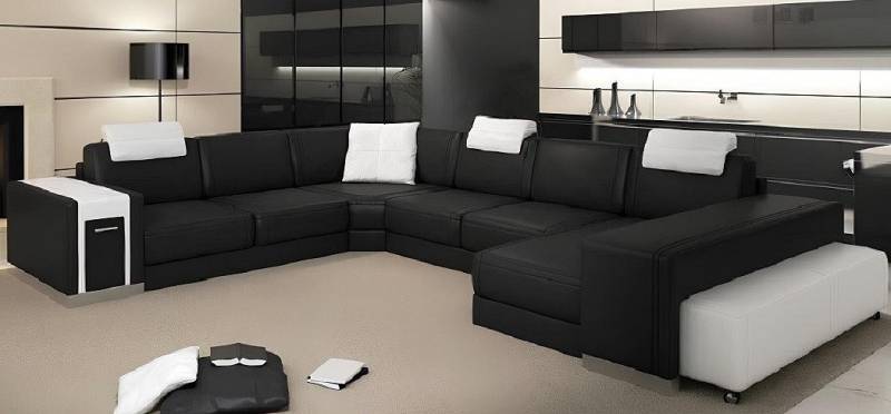 Xlmoebel Wohnlandschaft Leder Sofa Ecke – Polster Couch in moderner L-Form, Hergestellt in Europa von Xlmoebel